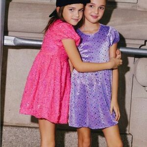 Lola + The Boys Purple Sparkle Dress
